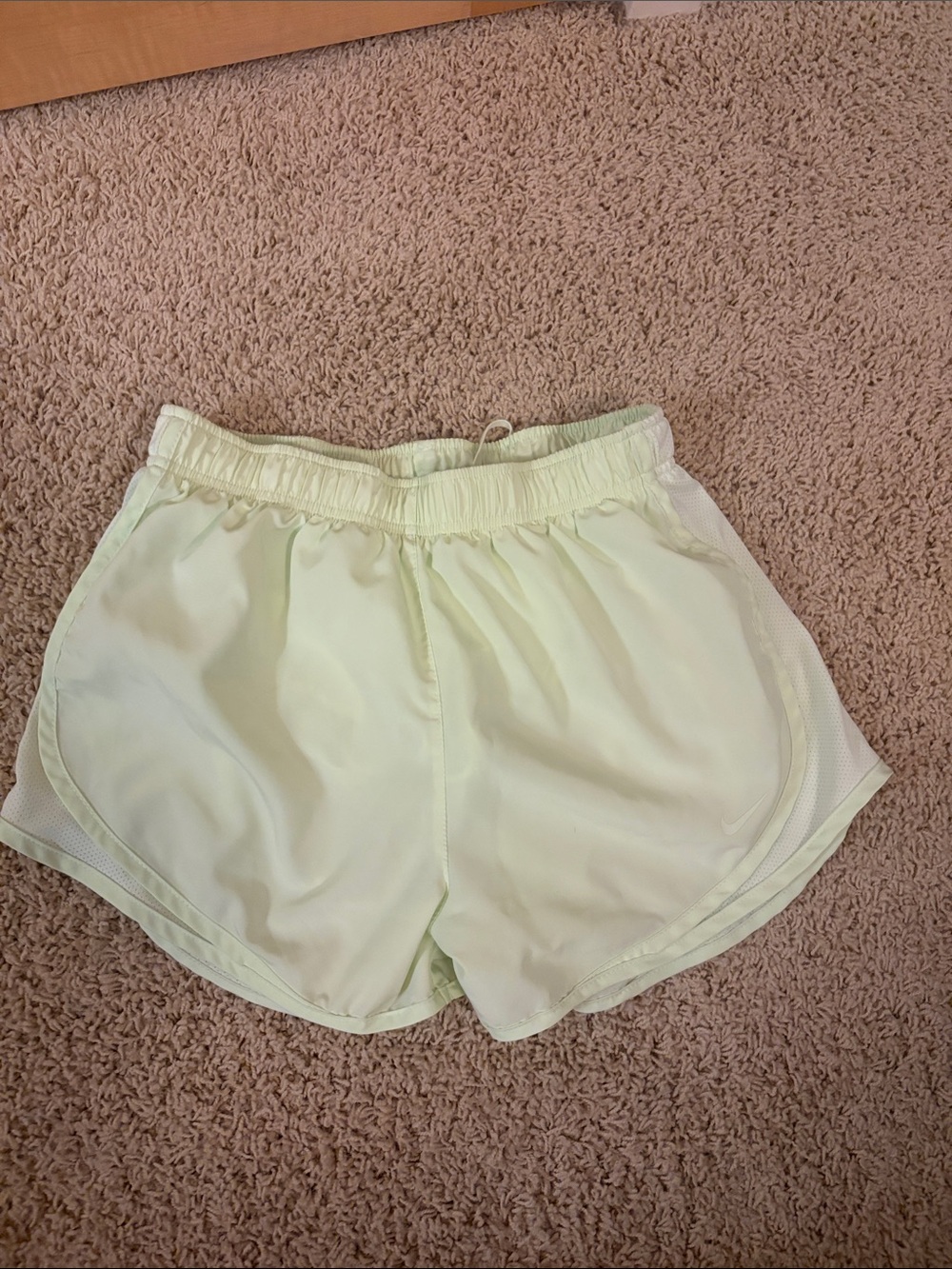 Nike Light Yellow Women’s Athletic Shorts